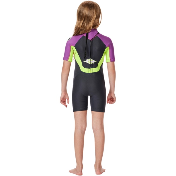 2026 Rip Curl Groms Omega 1.5mm Back Zip Springsuit Wetsuit 000TSP - Purple